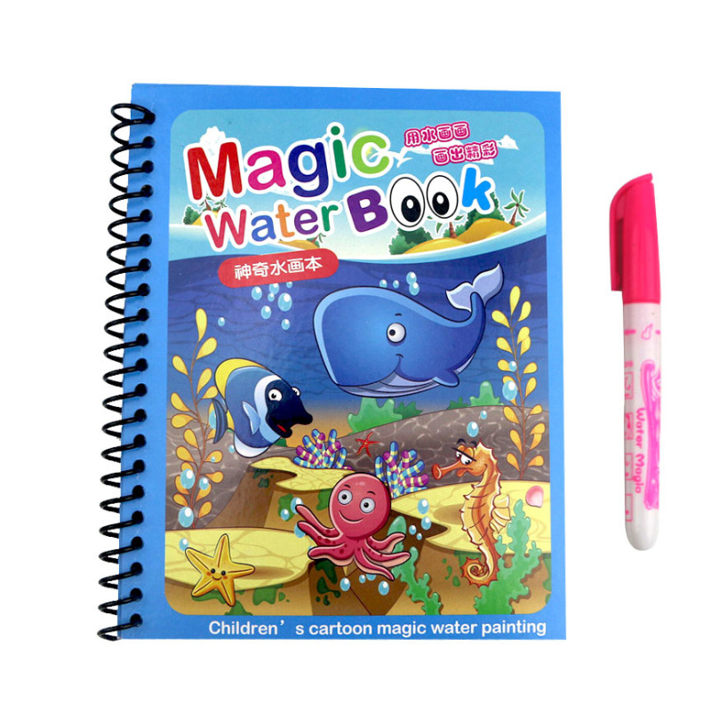뜨거운 판매 재사용 가능한 마법의 물 그리기 색칠하기  - Reusable Water Magic Coloring Book 리뷰 및 가격