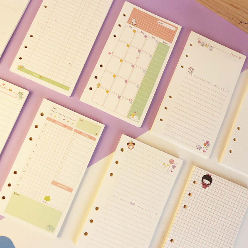 2026 컬러 A5 A6 루즈리프 노트 리필 스파이럴  - A5 Spiral Dotted Grid Notebook 리뷰 및 가격