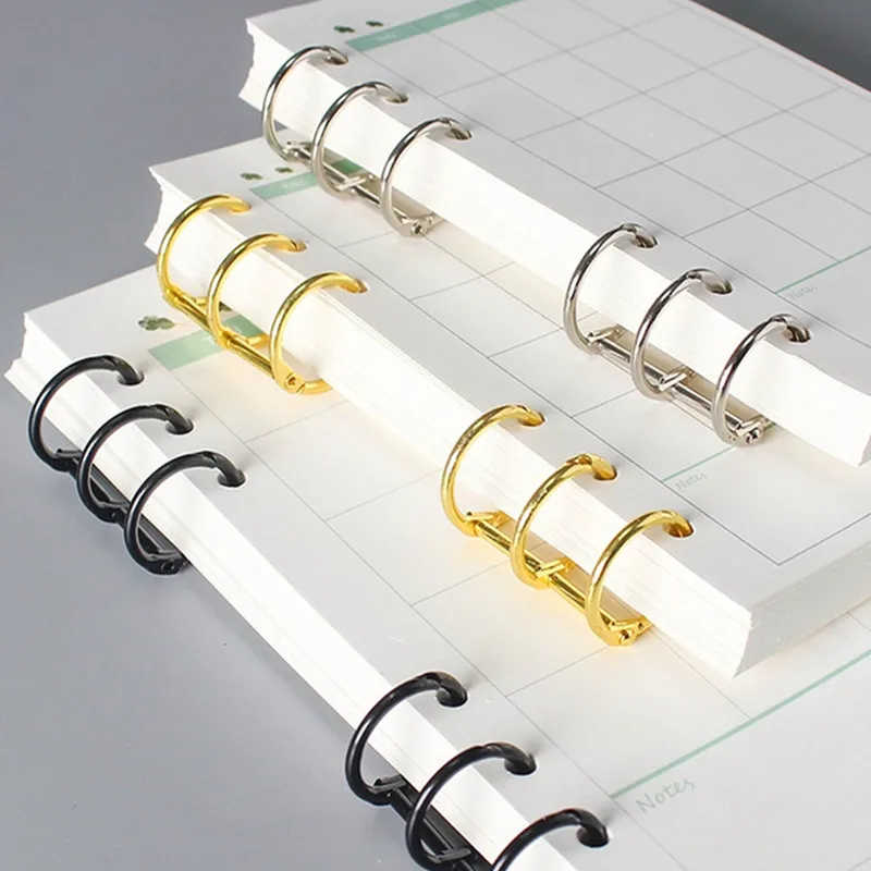 금속 책 반지 파일 종이 바인딩 느슨한 잎 바인더, 노 - Stationery Books 리뷰 및 가격