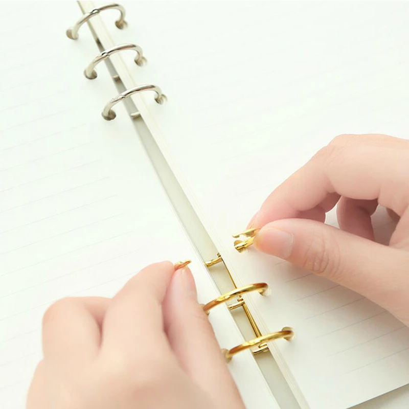 금속 책 반지 파일 종이 바인딩 느슨한 잎 바인더, 노 - Stationery Books 리뷰 및 가격
