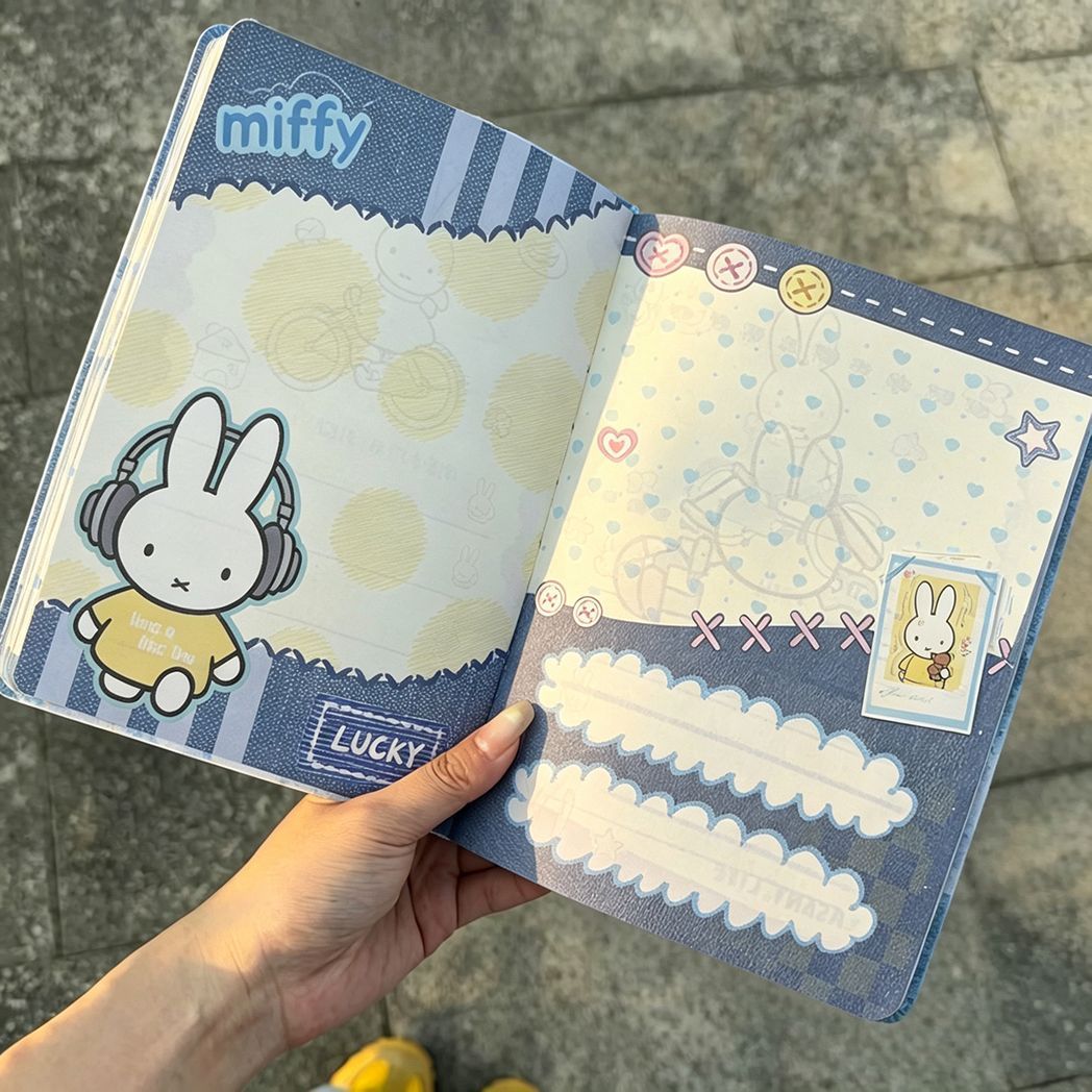 빈티지 데님 미피 토끼 가죽 노트 컬러 페이지가 있는  - Vintage Leather Journal Notebook 리뷰 및 가격