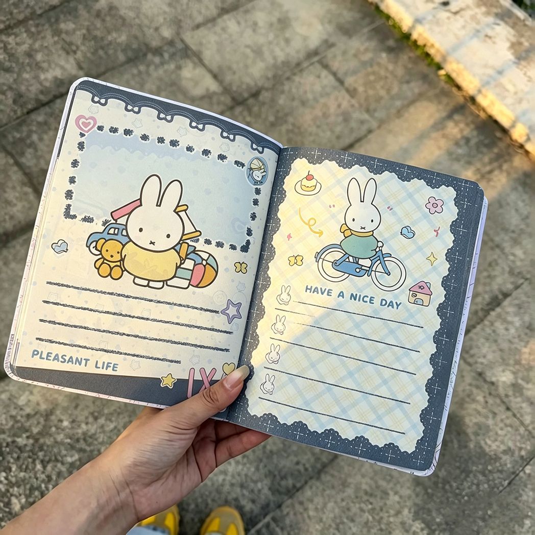 빈티지 데님 미피 토끼 가죽 노트 컬러 페이지가 있는  - Vintage Leather Journal Notebook 리뷰 및 가격