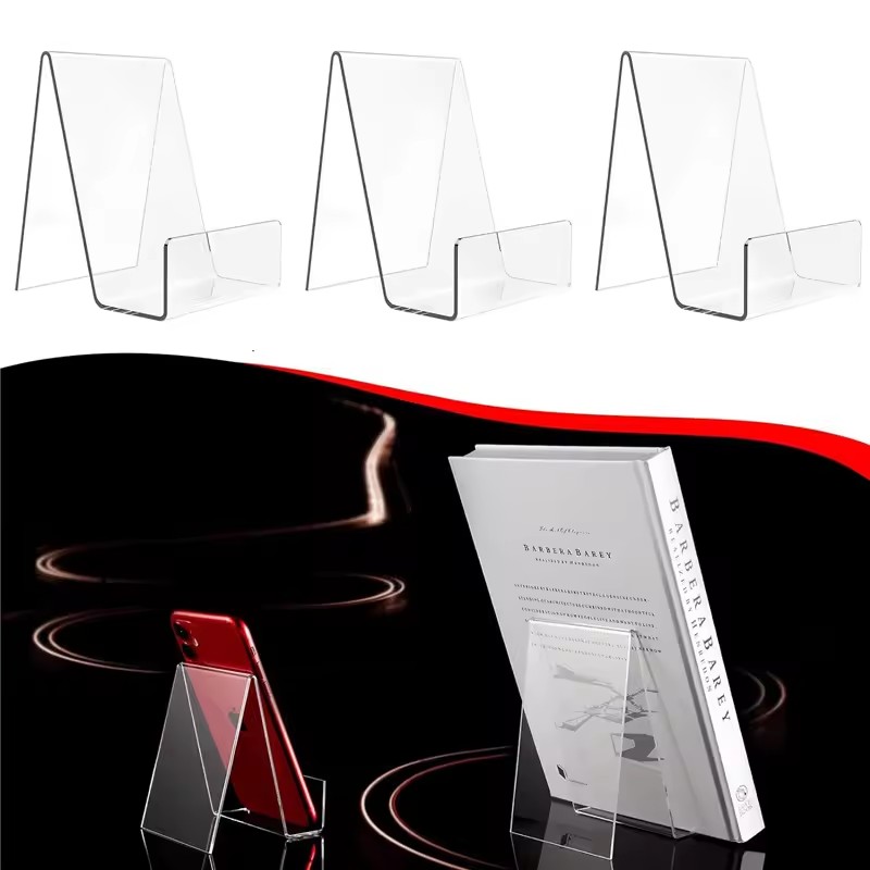 4개 투명 조절식 책꽂이 – 책, 예술 작품, 사진용  - Clear Acrylic Book Stand Holder 리뷰 및 가격