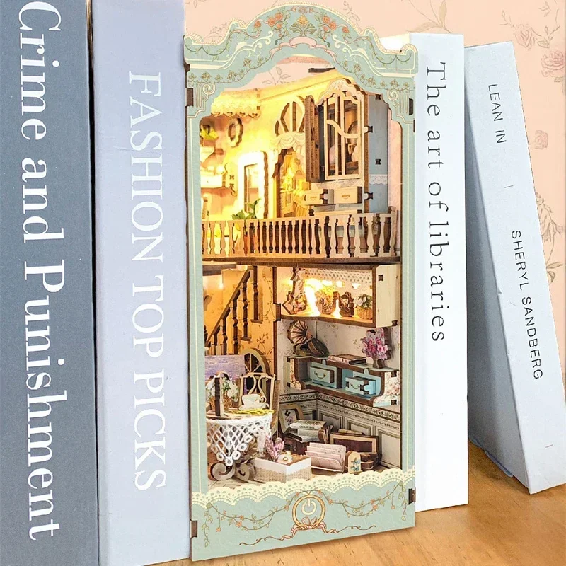 DIY 나무로 만든 목가적 일기장 북엔드 책장 삽입 미 - Diy Wooden Book Nook Kit Shelf Insert 리뷰 및 가격