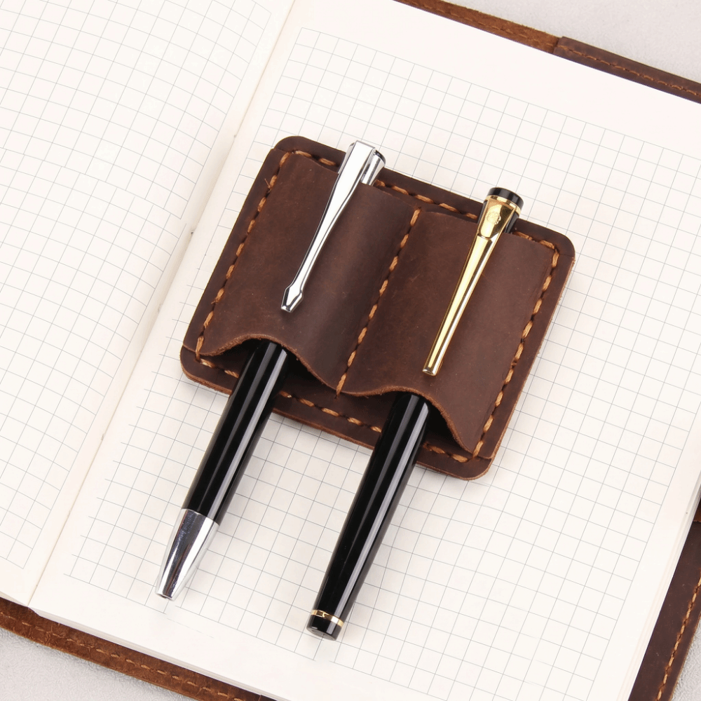 더블 빈티지 가죽 펜 루프 홀더 우아한 수제 레트로 펜 - Vintage Leather Journal Notebook 리뷰 및 가격