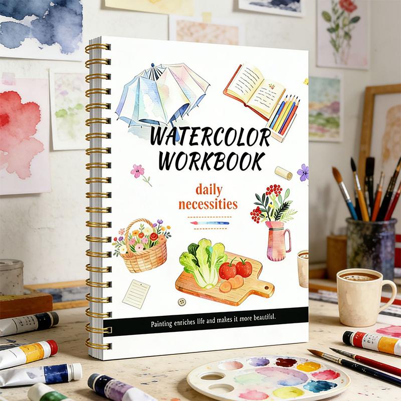 핫세일 스프링 제본 수채화 꽃 그림 연습장 두꺼운 종이 - Stationery Books 리뷰 및 가격