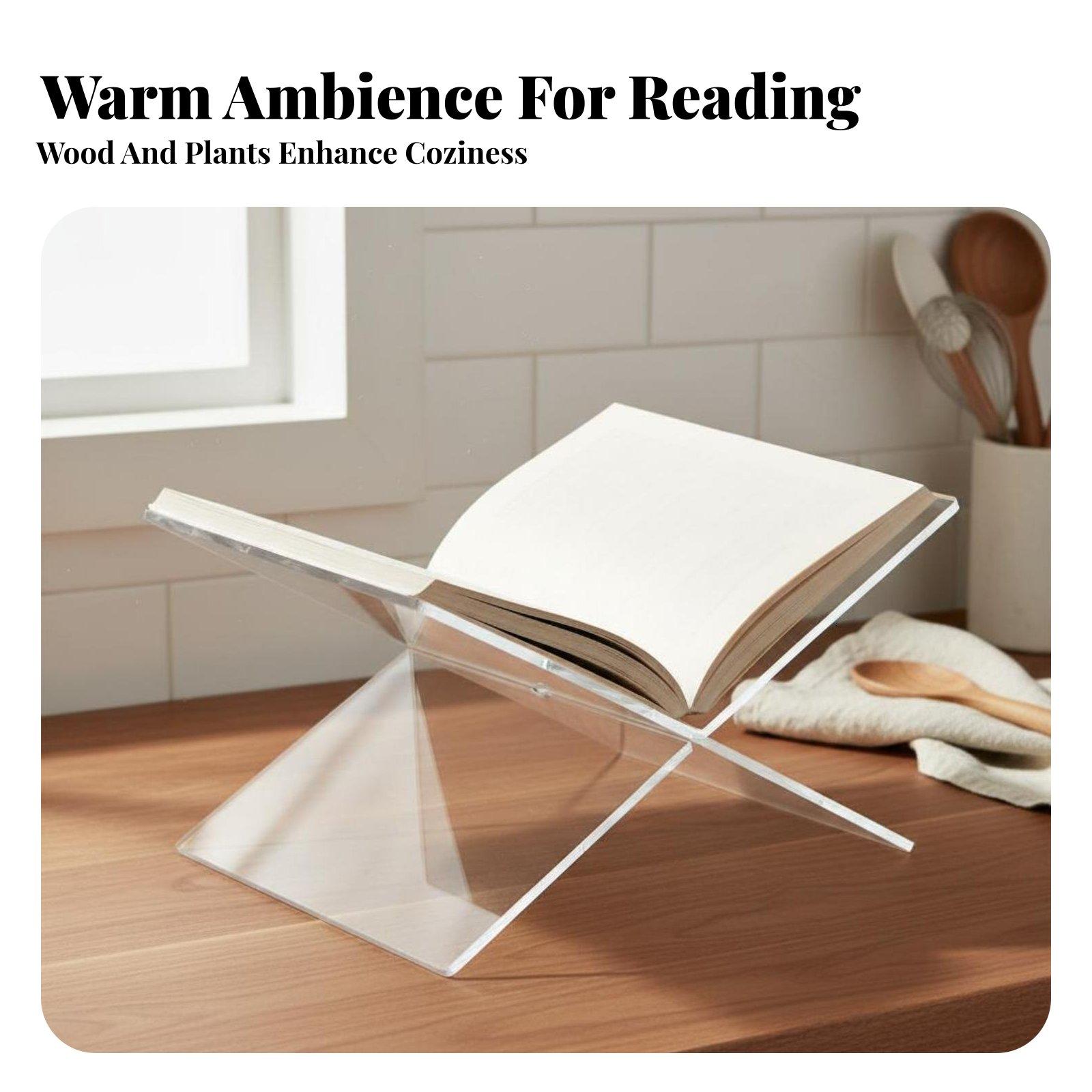 아크릴 재질의 두꺼운 투명 책 스탠드, 안정적인 독서용 - Clear Acrylic Book Stand Holder 리뷰 및 가격